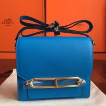 Hermes Mini Sac Roulis Bags In Blue Hydra Swift Leather