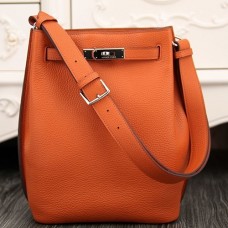 Hermes So Kelly 22cm Bags In Orange Leather