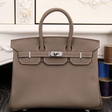 Hermes Birkin 30cm 35cm Bags In Etoupe Clemence Leather