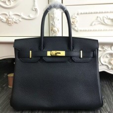 Hermes Birkin 30cm 35cm Bags In Black Clemence Leather