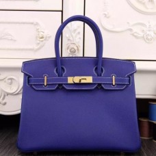 Hermes Birkin 30cm 35cm Bags In Electric Blue Epsom Leather