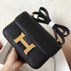 Hermes Epsom Constance 24cm Black Handmade Bags