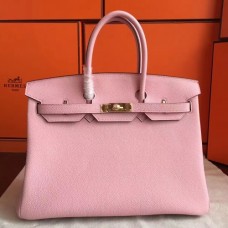 Hermes Pink Clemence Birkin 40cm Handmade Bags