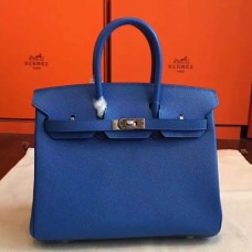 Hermes Blue Epsom Birkin 25cm Handmade Bags